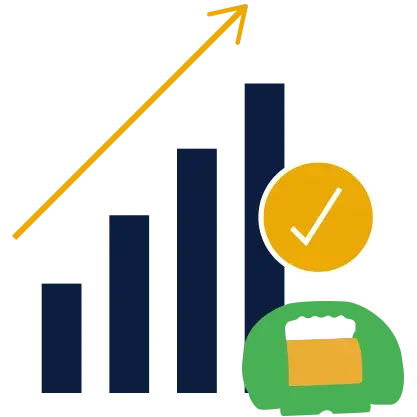 Illustration of a productivity chart trending upward with the 1075 SCARPro in the corner. 